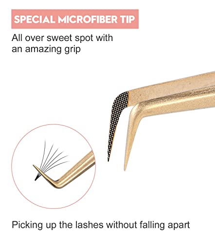 Ms.Queen 90° Lash Extension Tweezers – Fiber Tip Precision