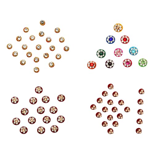 Bindi Pack of 8 Crystal Rhinestone Stickers for Forehead