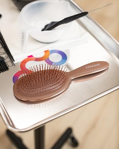 FRAMAR Chocolate Detangler Brush – Wet & Dry Hair