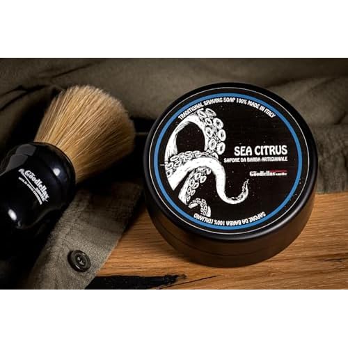 The Goodfellas¡¯ Smile SEA CITRUS (Sea Air & Lemon) Italian Shaving Soap ? Soft Lathering Soap Made in Italy for Use with Brush, Safety Razor or Straight Razor