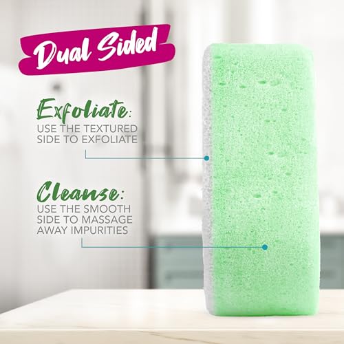 Anti-Cellulite Body Wash Sponge with Exfoliator, 20+ Washes
