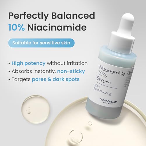 The Face Shop Alltimate Niacinamide 10% Serum for Face with Caffeine & Peptide, Korean Skin Care, Oil Control & Pores Reducer, Improve Skin Elasticity, Face Serum for Sensitive Skin, Non-comedogenic