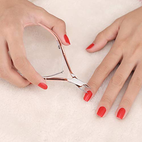 YINYIN 3-in-1 Cuticle Trimmer Set - Rose Gold Stainless Steel Tools