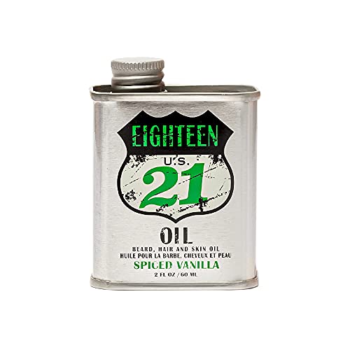 18.21 Man Made Hair, Skin & Beard Oil for Men, 4 Scents - Non-Greasy, Conditioning Balm with Castor Seed, Jojoba, and Argan Oils - Premium Tattoo and Mustache Care Products