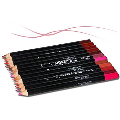 12 Color Lip Liner Pencil Set - Matte Waterproof