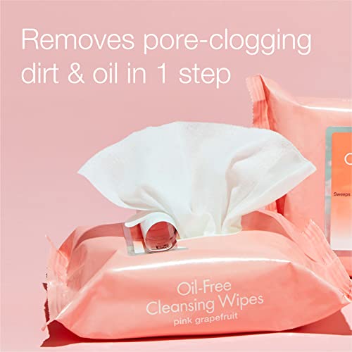 Neutrogena Makeup Remover Cleansing Towelettes, Pink Grapefruit, 25 Count, Twin Pack