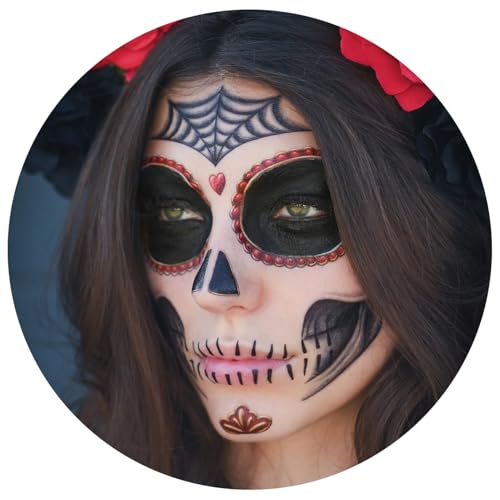 La Catrina Face Temporary Tattoo - Dia de los Muertos (2 Pack)