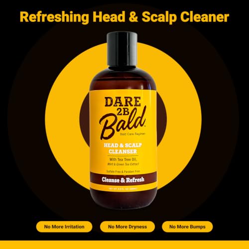 Bald Head Cleanser & Exfoliator | Tea Tree Oil & Mint