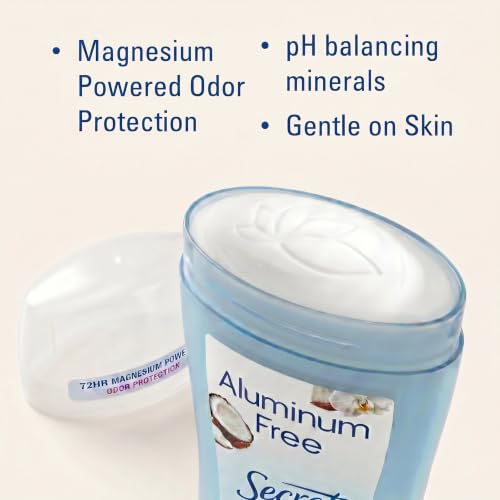 Aluminum Free Deodorant for Women, Coconut Scent, 48hr Protection