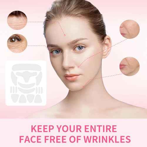 Facial Wrinkle Patches - 16 Pcs Anti Wrinkle Patches for Forehead, Neck, Smile Lines & Chin, Reusable Silicone Patches for Wrinkles, Overnight Facial Patches to Reduce Fine Lines for Women & Men??