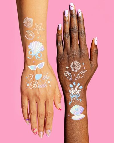 Seashell & Wedding Bell Temporary Tattoos - 54 Designs