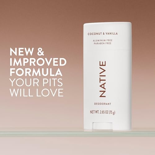 Native Deodorant Coconut & Vanilla, 2.65oz - Natural, Aluminum-Free, 72-Hour Odor Control for Men & Women