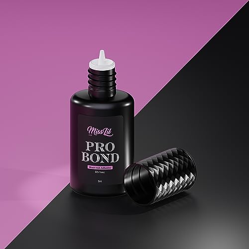 Miss Lil USA Eyelash Extension Glue, Extra Strong Professional Lash Extension Glue (5ml), 0.5-1 Sec Drying Time, 7-8 Weeks Bonding Power, Latex Free Lash Adhesive, Professional Use Only (Black)