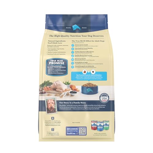 Blue Buffalo Life Protection Formula Adult Dry Dog Food, Helps Build and Maintain Strong Muscles, Made with Natural Ingredients, Chicken & Brown Rice Recipe, 5-lb. Bag