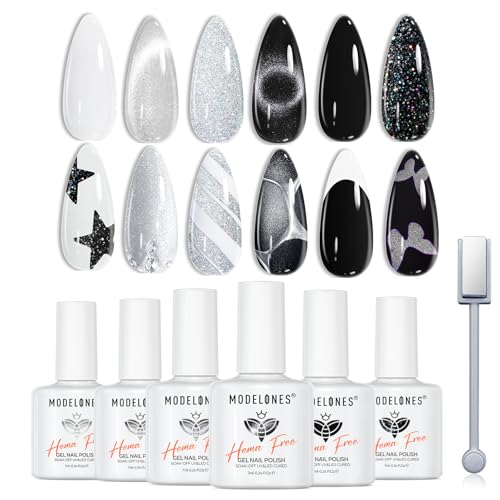 Modelones Hema-Free Gel Nail Polish Set - 6 Colors