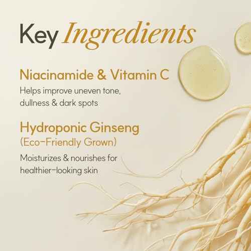 The Face Shop Ginseng Glow Essence Toner - Improves Skin Elasticity, Glowy Finish, for Dull & Dry Skin, with Korean Ginseng, Anti Aging, Korean Skincare, 150ml / 5.0 fl. oz.