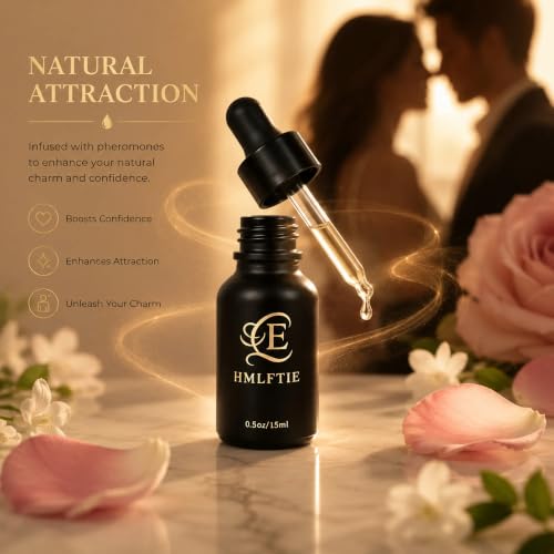 Women’s Pheromone Perfume Oil with Rose & Jasmine - Long Lasting 0.5 oz
