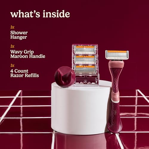 Dollar Shave Club Women Guest Pass Maroon Body Shave Starter Kit
