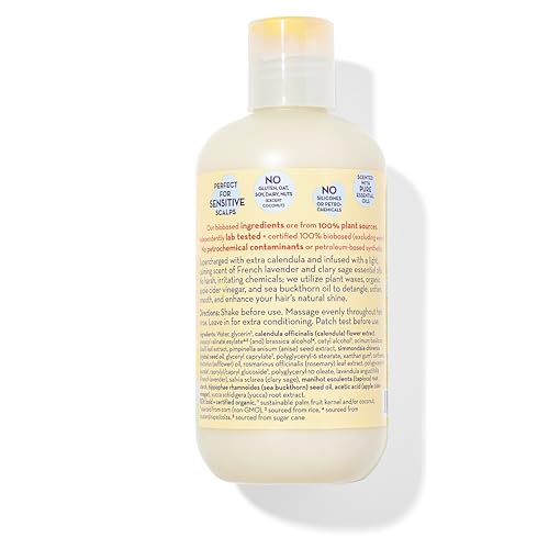 California Baby Calendula Hair Conditioner | 100% Plant-Based Kids Conditioner | Rinse-out or Leave in Conditioner | Lavender Scent | 251 mL / 8.5 oz