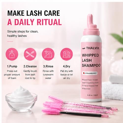 Lash Extension Shampoo Kit 100ml with Brush & Spoolies
