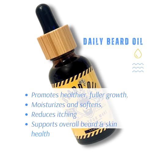 Beard Oil for Men ? Big Squeeze Vanilla Citrus ? Made with Natural Ingredients to Promote Healthy Beard Growth, Soften & Nourish for a Fuller-Looking Beard ? 1 oz