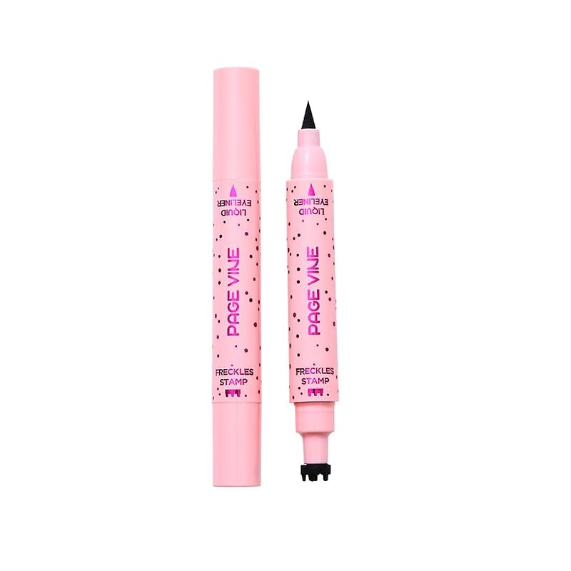 Dual-Ended Liquid Eyeliner & Freckle Stamp Pen - 2 in 1