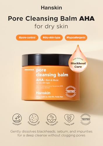 Hanskin AHA Melting Cleansing Balm - Gentle Makeup Remover for Dry Skin