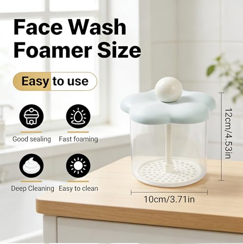 Face Wash Foam Maker – Flower Design Foamer for All Skin Types