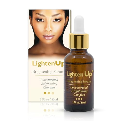 LightenUp, Skin brightening Serum | 1 Fl oz / 30 ml | for Face, Armpits, Hands, Knees and Body | with Argan Oil and Shea Butter