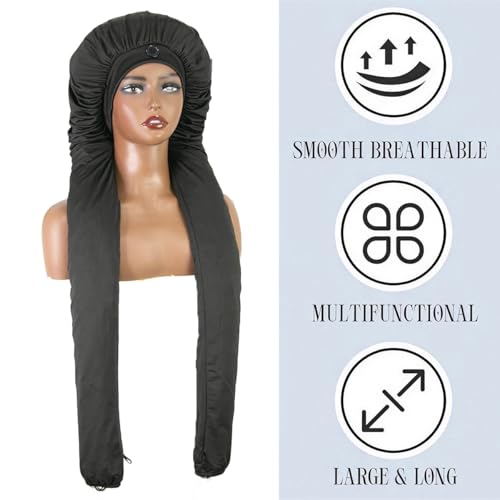 Satin Hair Bonnet for Braids & Long Hair Women