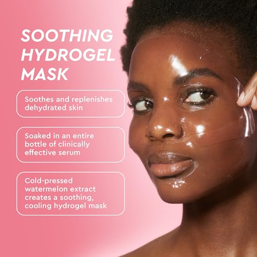 Glow Recipe Watermelon Glow Dewy Skin Routine Kit - Full Size Dew Drops Serum, Full Size Pink Juice Moisturizer, Travel Size PHA+BHA Pore-Tight Toner & Watermelon Jelly Sheet Mask (4 Count)