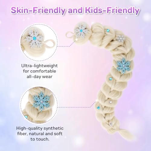 SEIKEA Blonde 24-Inch Pre-Braided Ponytail Hair Extensions for Cosplay & Dress-Up