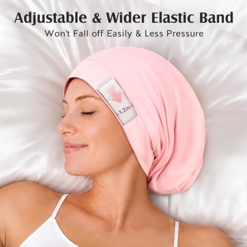 Silk Lined Bonnet for Sleeping | Adjustable Strap
