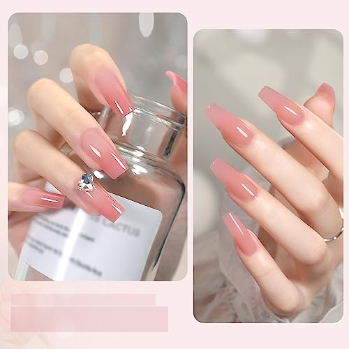 GAOY 60g Pink Nude Poly Gel for Nail Extensions & Art - Long Lasting Builder Gel