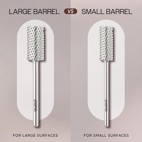 Flat Top Large Barrel Carbide Bit 3/32" Shank - Coarse Grit Nail Drill Bit