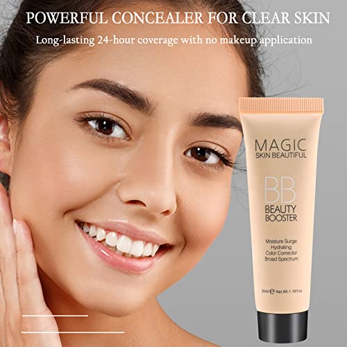 Boobeen Hydrating BB Cream - Full Coverage Foundation & Concealer, 2 Pcs