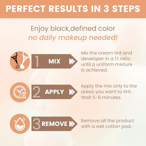 Black Lash & Brow Tint Kit - 8-Minute DIY Color with Keratin