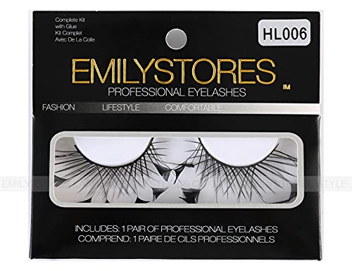 Black Faux-Feather Spider Halloween Lashes