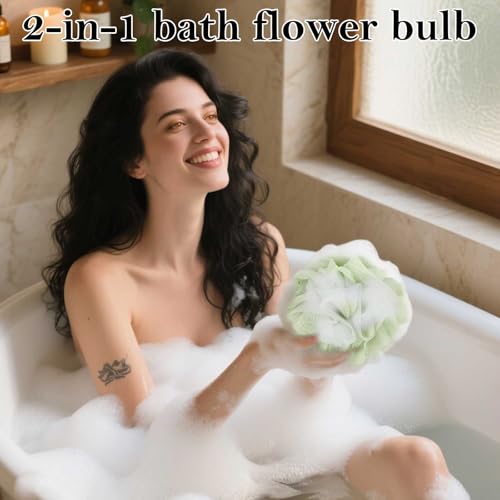 6 Packs Wash Cloth Loofah for Bar Soap, 2 in 1 Loofah Sponge Washcloth Combo for Body Wash and Smooth Skin