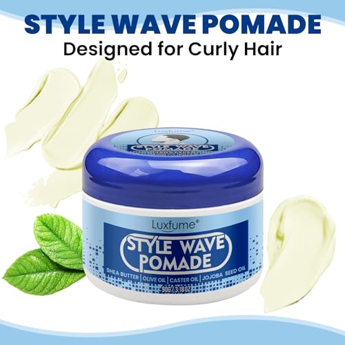 360 Wave Pomade for Men with Shea Butter & Jojoba Oil