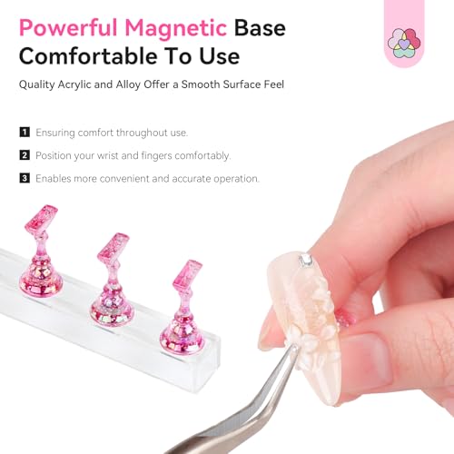 SAVILAND Magnetic Nail Stand - Holds 15 Press On Nails