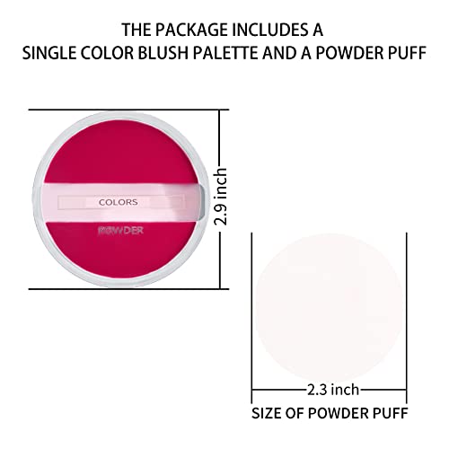 Boobeen Powder Blush Palette - 5 Matte Shades with Puff