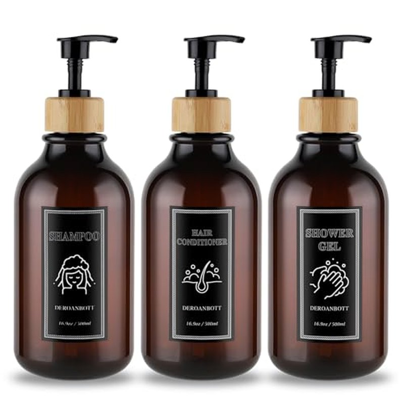16.9 oz Shampoo & Conditioner Dispenser Pump Bottle