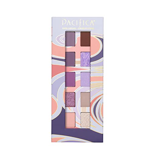 Pacifica Purple Nudes Eyeshadow Palette - 10 Shades, 0.2 oz, Vegan & Cruelty-Free