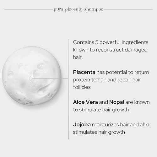 Cabellina Pura Placenta Reconstructor Shampoo with Proteins, Keratin Amino Acids & Natural Oils - 32 fl oz - 1 Count