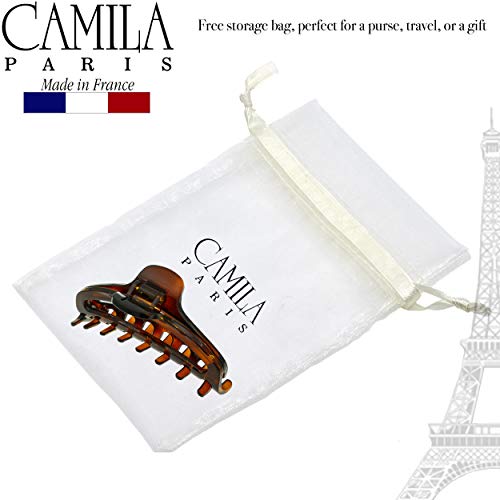 Camila Paris French Hair Clips 3.5-inch Tortoise Shell Claw Clip for Thick Hair