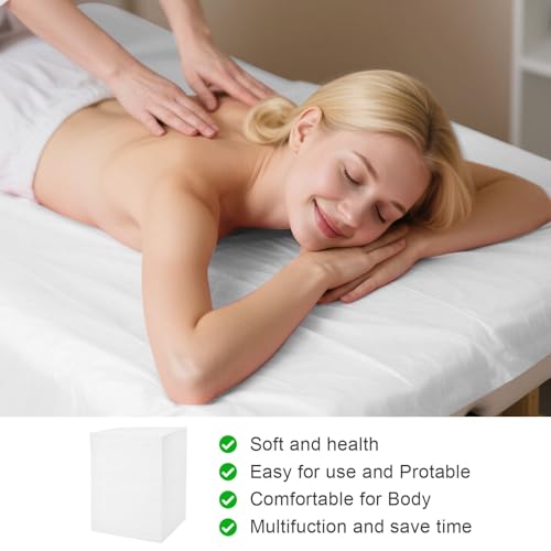 200 Piece Disposable Massage Table Sheets 31" x 71" White