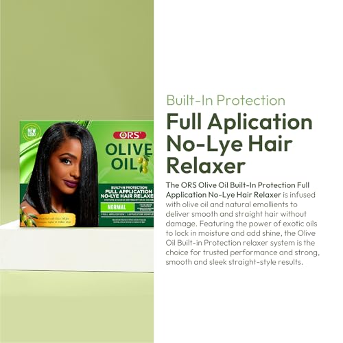 ORS Olive Oil Built-In Protection Full Application No-Lye Hair Relaxer Normal Strength (Pack of 3)