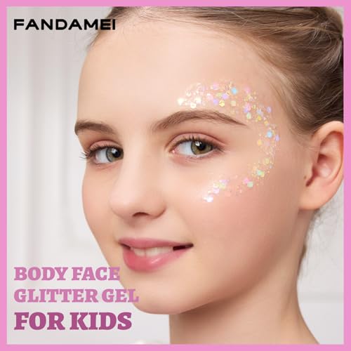 6-Color Body Glitter Gel Set - Face, Hair & Body Makeup