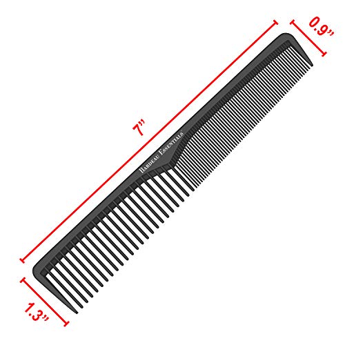Professional Carbon Fiber Comb 7 inch Anti Static Heat Resistant